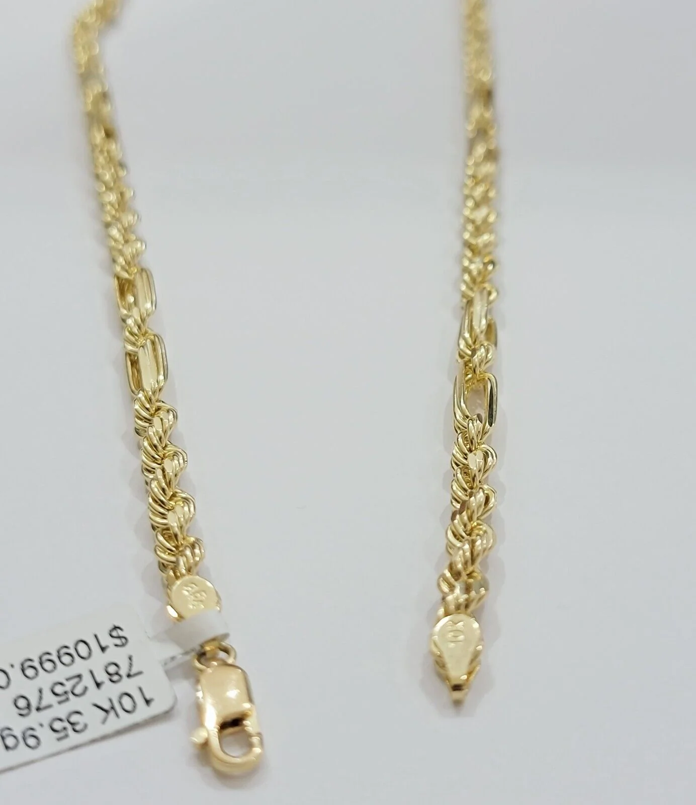 Solid 10k Gold Milano Rope Chain Necklace 28" 4.5mm Men's 10kt Yellow Gold, REAL - Image 3