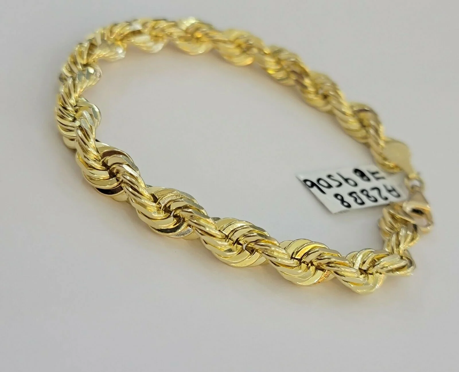 Solid 10k Real Gold Rope Bracelet 7mm 8" Inch 10kt Yellow Gold STRONG & HEAVY - Image 4