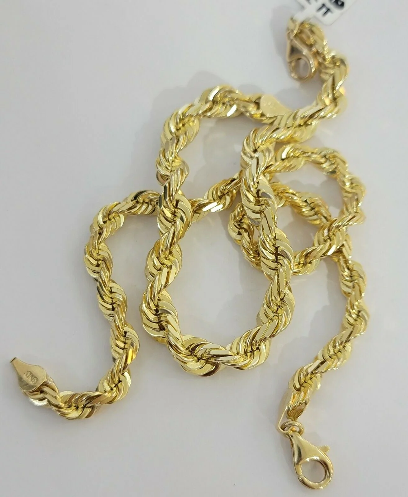 Solid 10k Real Gold Rope Bracelet 7mm 8" Inch 10kt Yellow Gold STRONG & HEAVY - Image 9