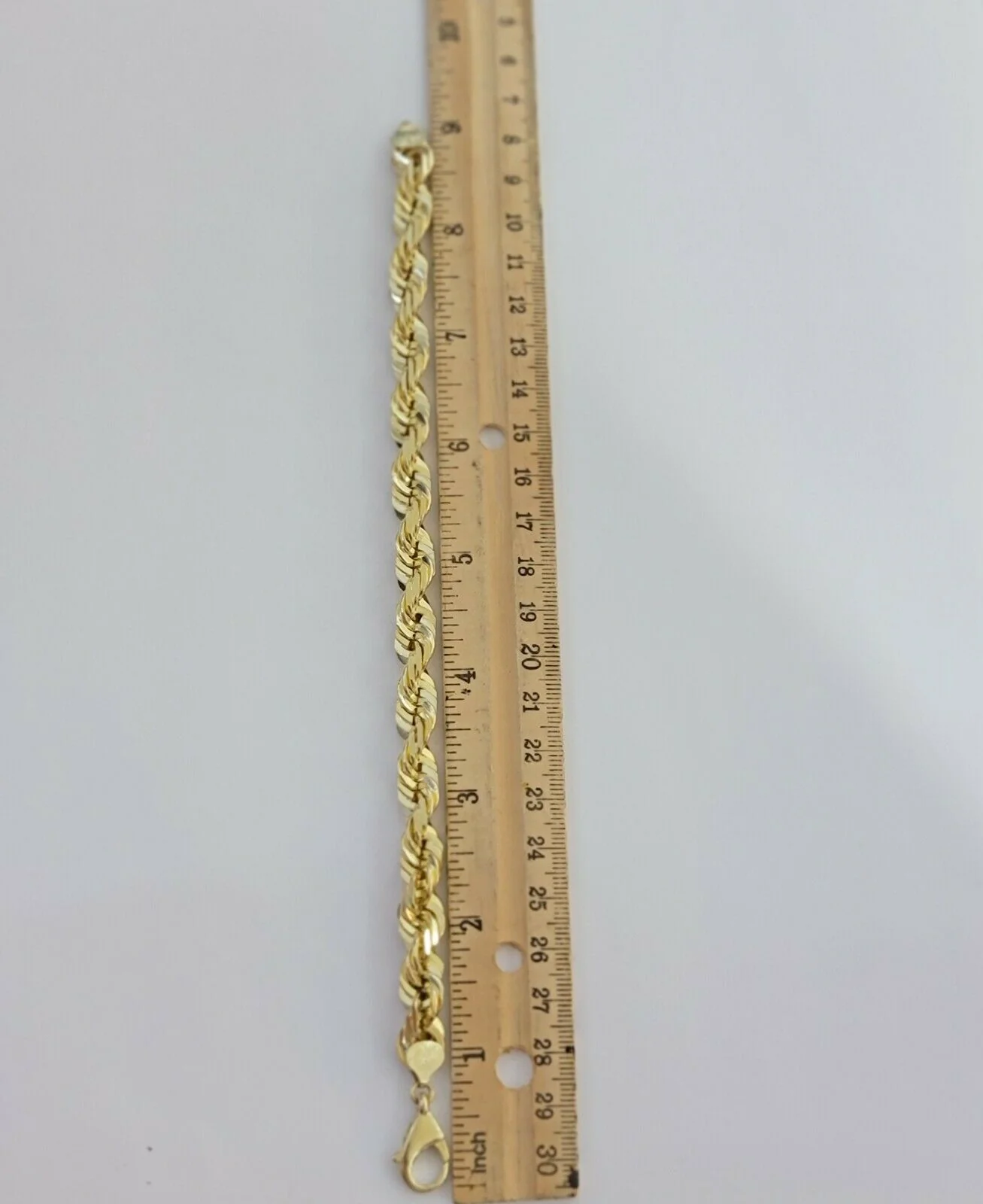 Solid 10k Real Gold Rope Bracelet Mens 10mm 8" Inch 10kt Yellow Gold THICK&HEAVY - Image 7