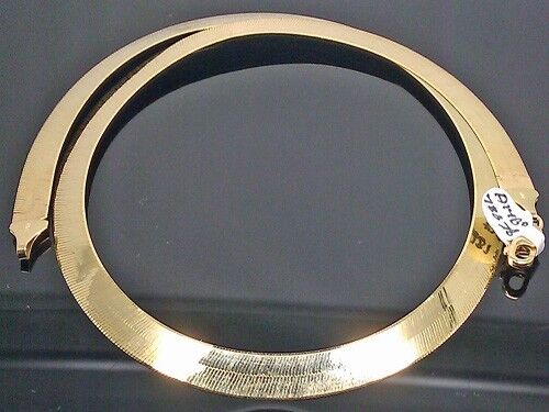 Solid 10k Yellow Gold 18" Inch 7mm Herringbone Necklace Chain Men Women Real 10k - Image 3