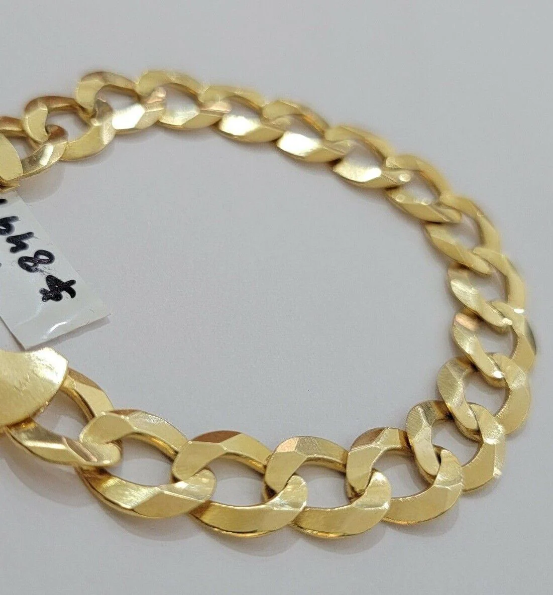 Solid 10k Yellow Gold Cuban Curb link Bracelet 8" 13mm Real 10kt Real Gold Sale - Image 6