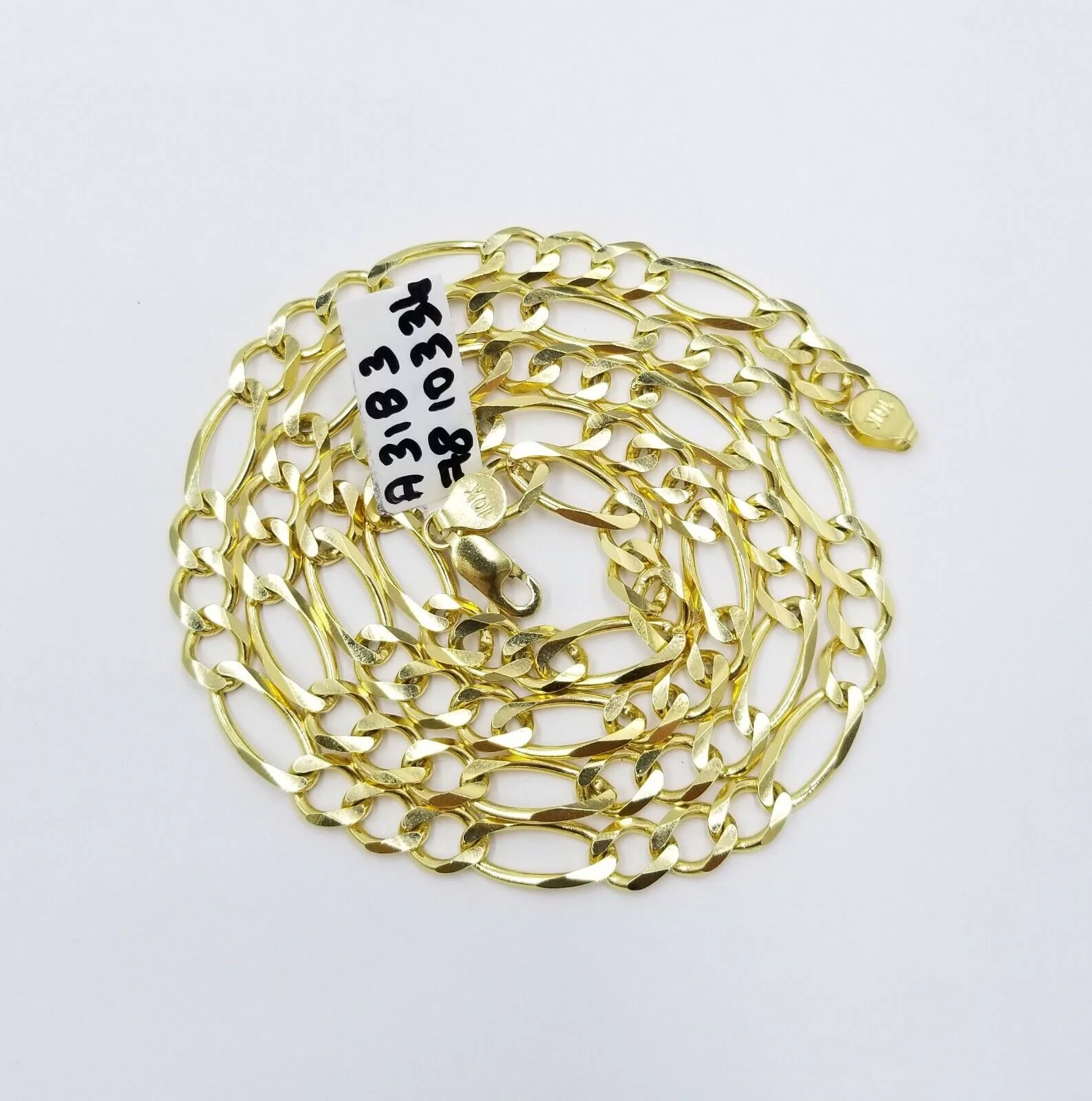 Solid 10k Yellow Gold Figaro Link Chain 7mm 22" Heavy Necklace Men Women REAL - Image 5