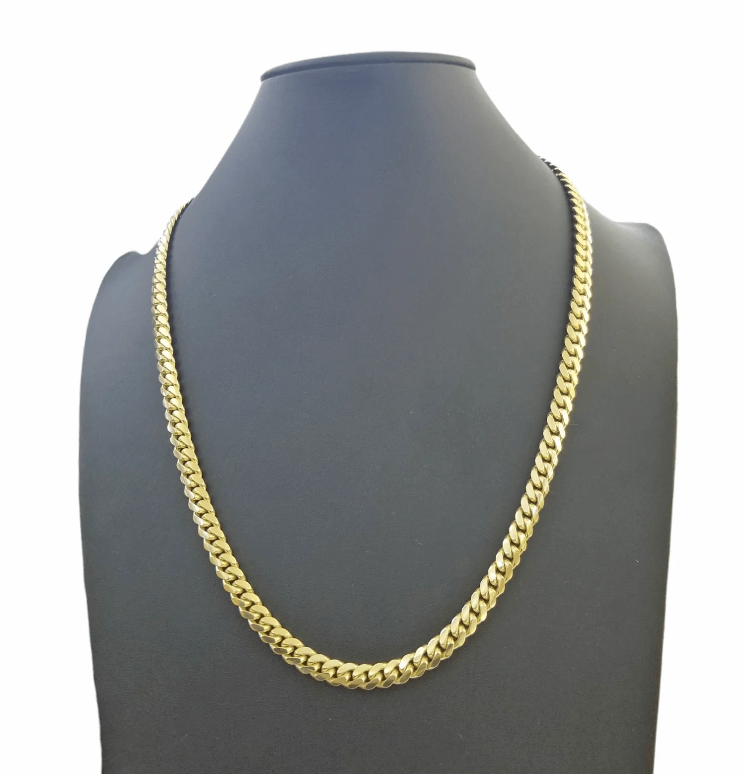 SOLID 10K Yellow Gold Miami Cuban Link Chain 24"Inch 7mm Box Lock Necklace REAL - Image 6