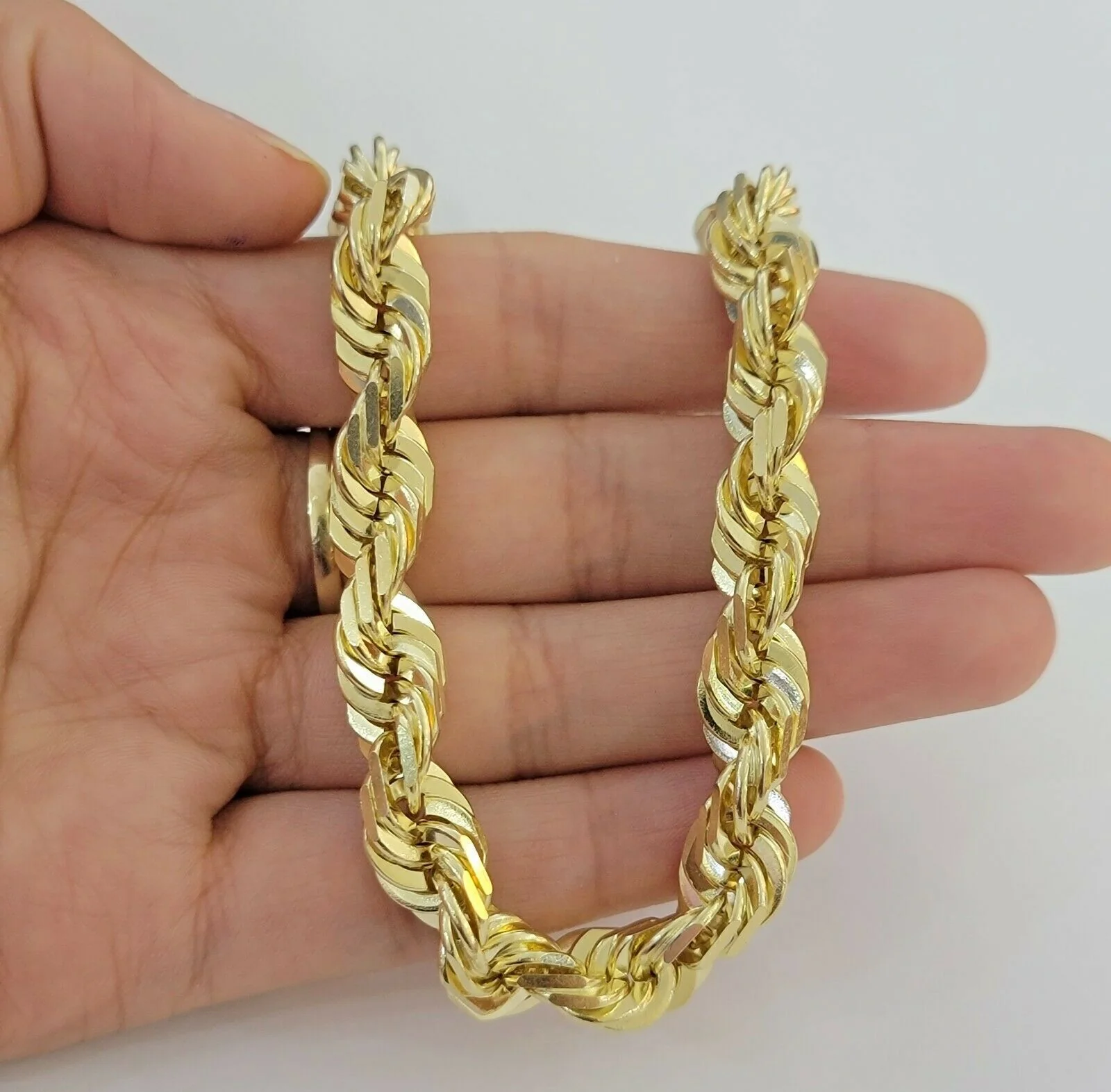 Solid 10k Yellow Gold Rope bracelet 7" 7.5" 8" 8.5" 9" Men Women 3mm- 9mm REAL - Image 11