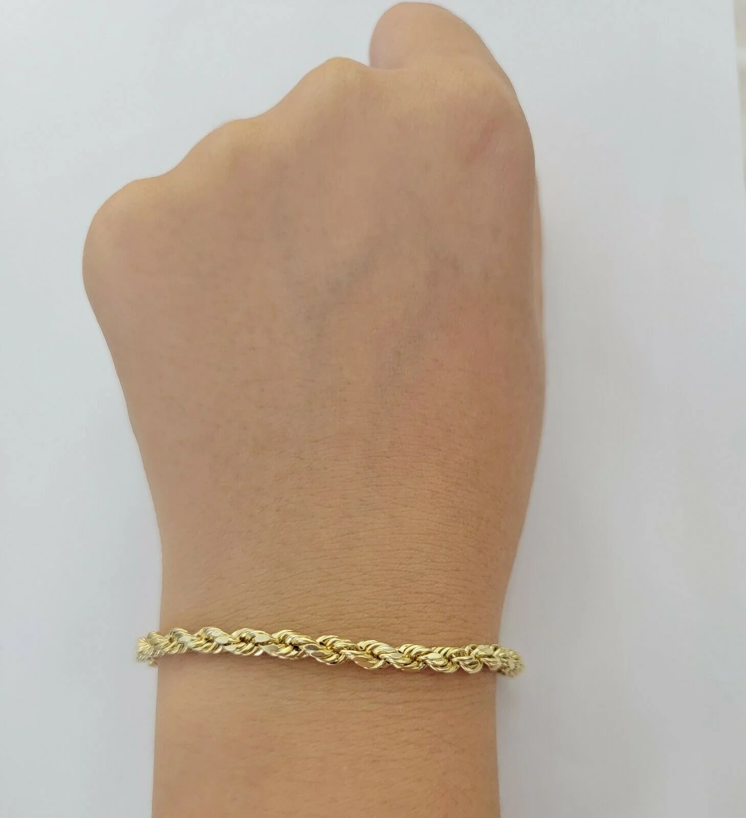 Solid 10k Yellow Gold Rope bracelet 7" 7.5" 8" 8.5" 9" Men Women 3mm- 9mm REAL - Image 12