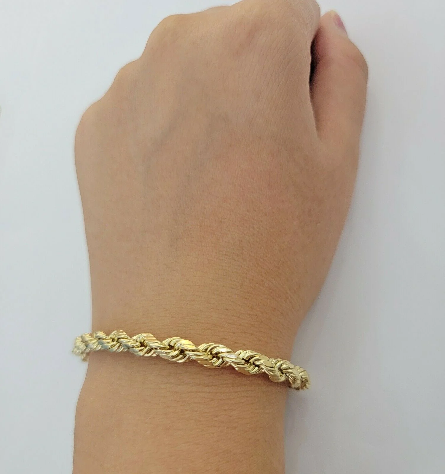 Solid 10k Yellow Gold Rope bracelet 7" 7.5" 8" 8.5" 9" Men Women 3mm- 9mm REAL - Image 14
