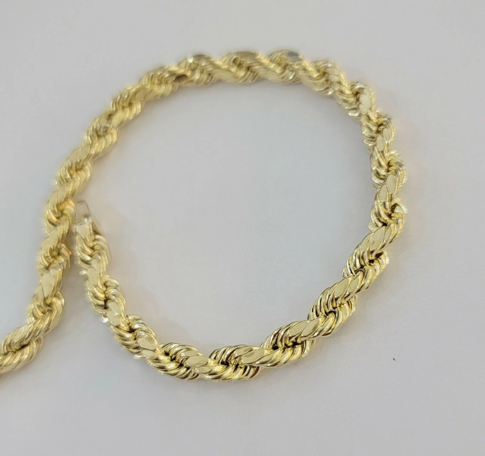 Solid 10k Yellow Gold Rope bracelet 7" 7.5" 8" 8.5" 9" Men Women 3mm- 9mm REAL - Image 15