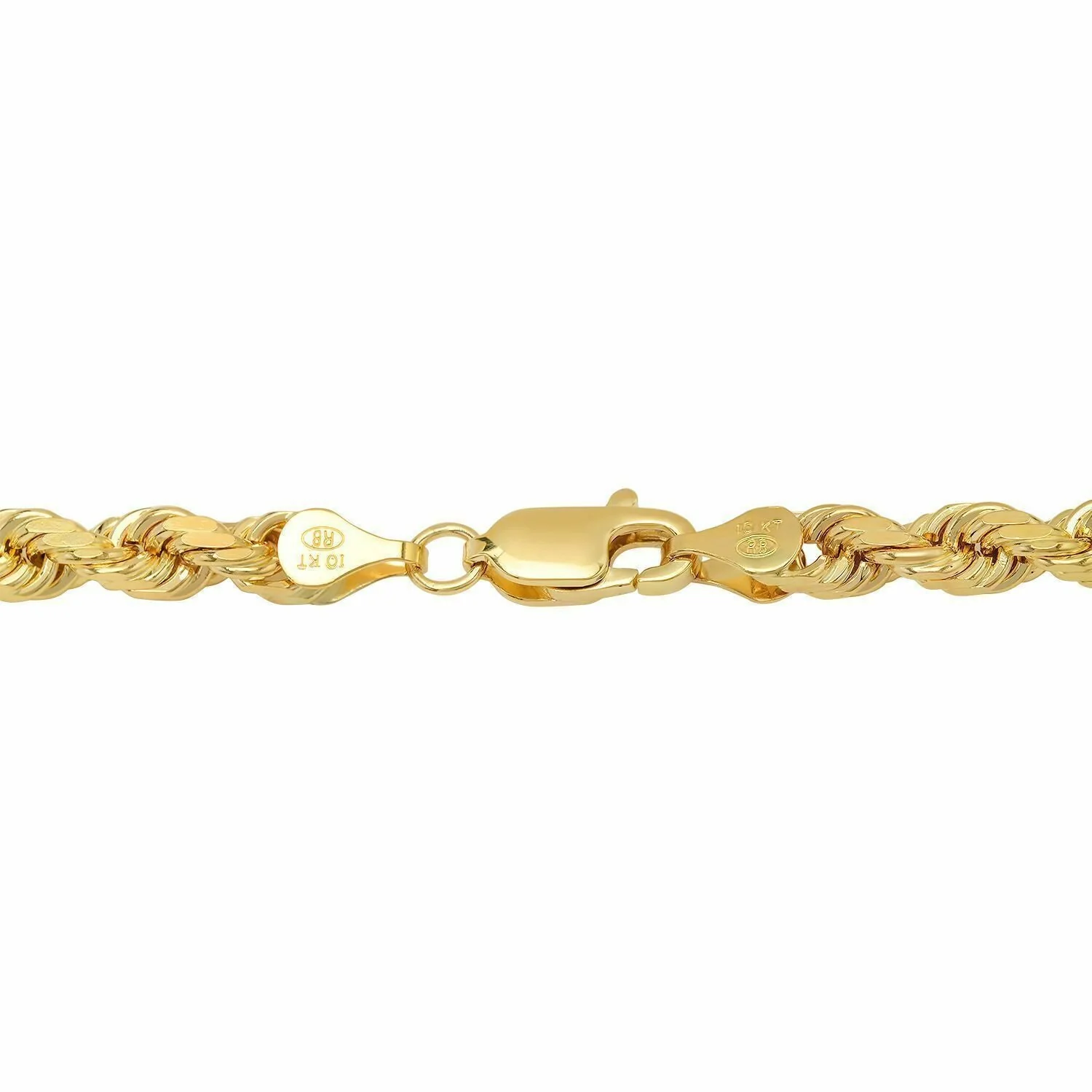 Solid 10k Yellow Gold Rope Chain 1mm-10mm Diamond Cut Pendant Necklace16"-30" - Image 16