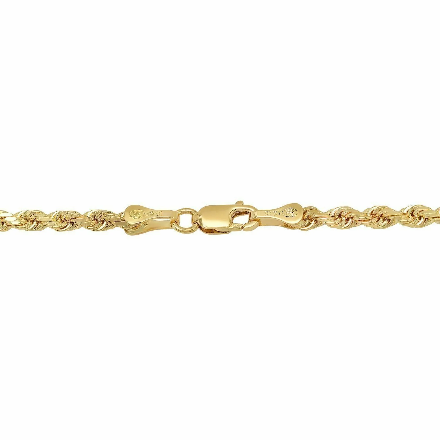 Solid 10k Yellow Gold Rope Chain 1mm-10mm Diamond Cut Pendant Necklace16"-30" - Image 19