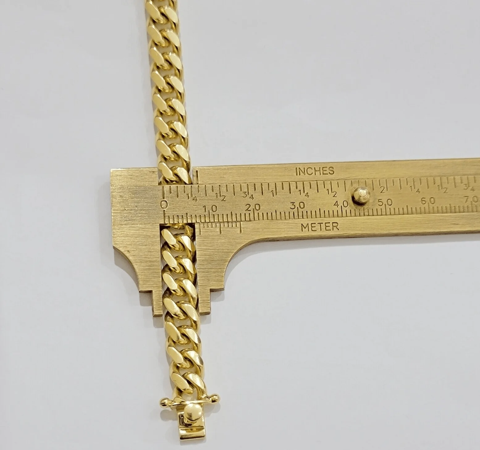 Solid 14k Gold Bracelet 7mm Miami Cuban Link 8" Inch Real 14kt Yellow Gold Mens - Image 3