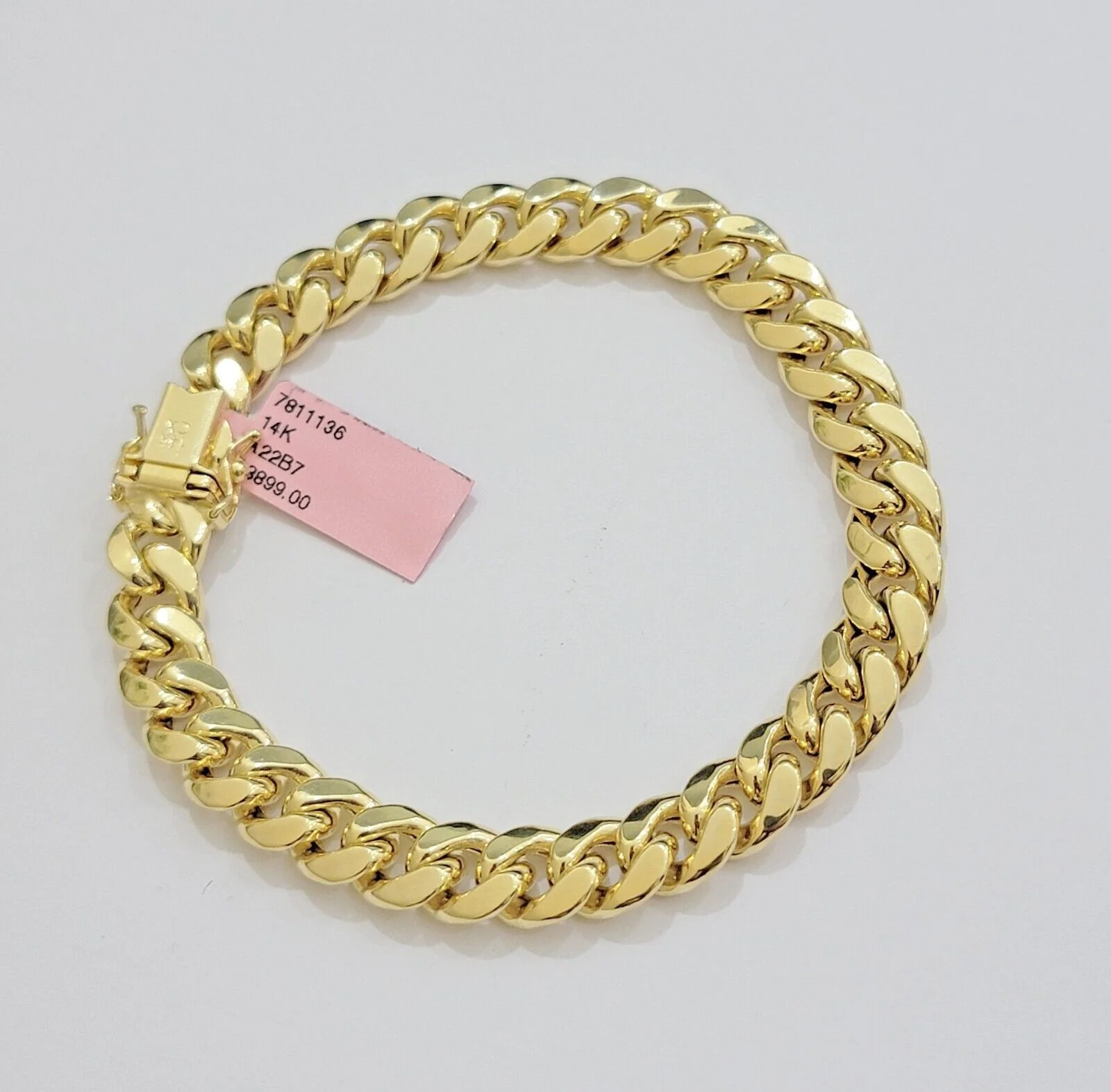 Solid 14k Gold Bracelet 9mm Miami Cuban Link 8.5 inch Mens Real 14kt Yellow Gold - Image 5