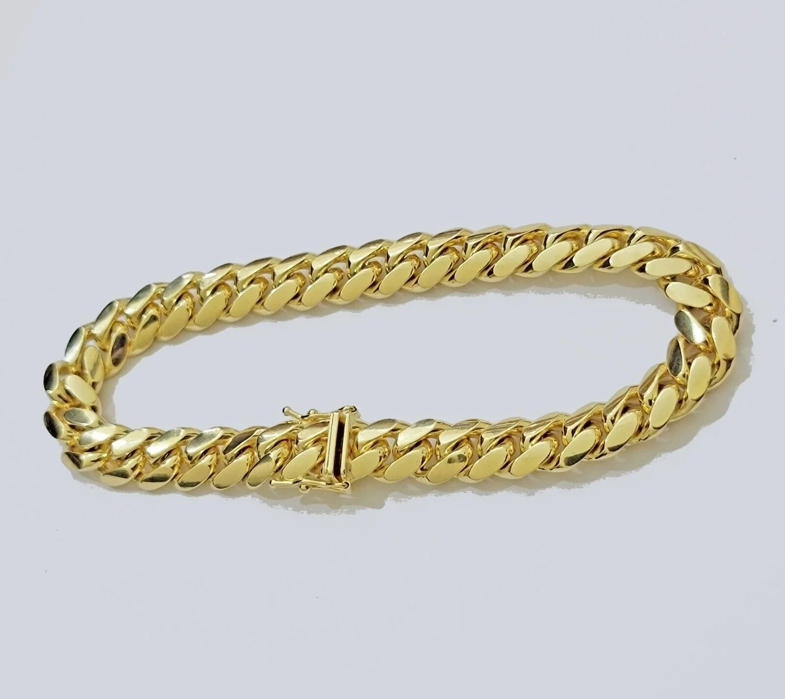 Solid 14k Gold Bracelet 9mm Miami Cuban Link 8.5 inch Mens Real 14kt Yellow Gold - Image 6