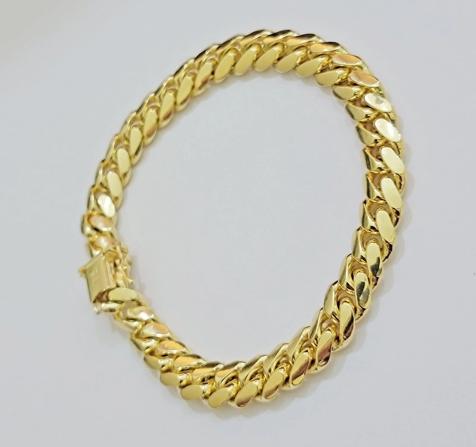 Solid 14k Gold Bracelet 9mm Miami Cuban Link 8.5 inch Mens Real 14kt Yellow Gold - Image 7