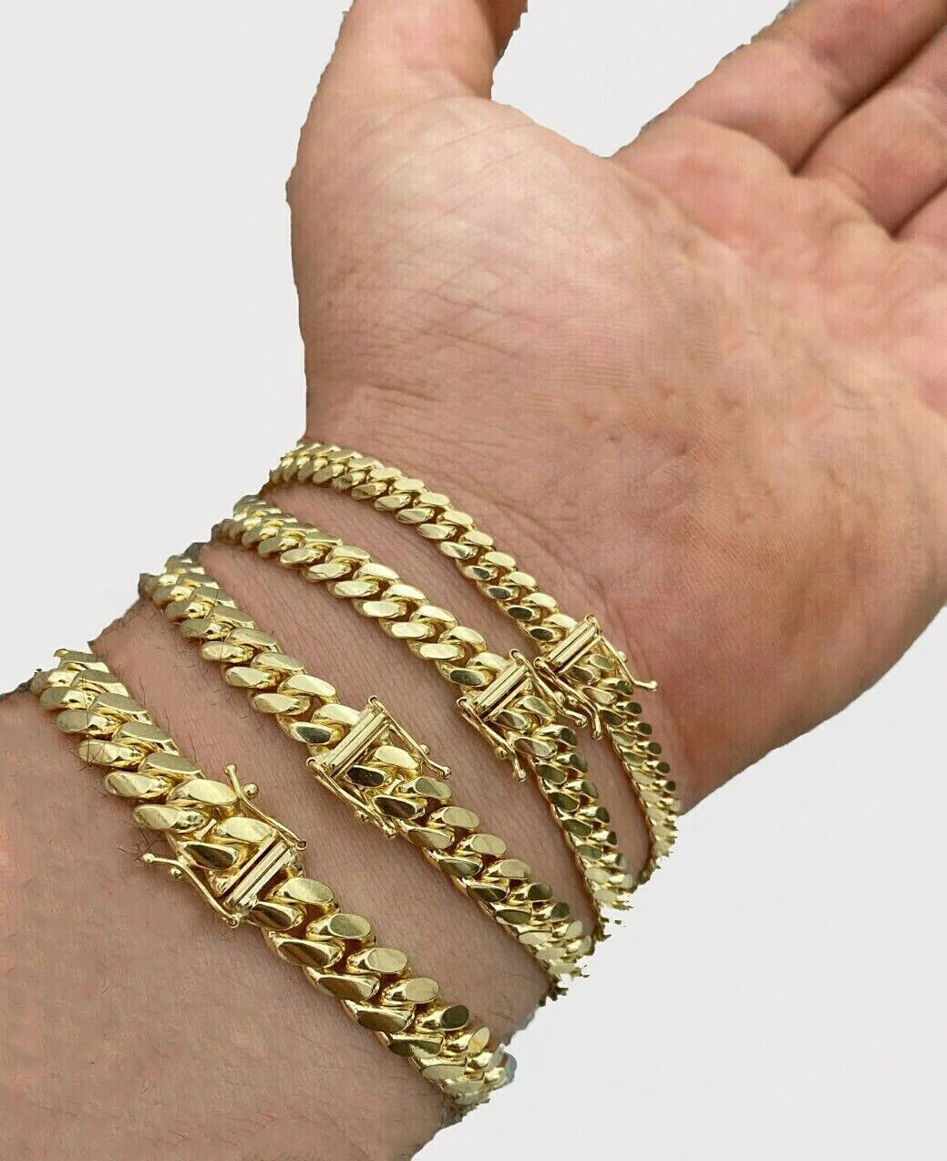 SOLID 14k Gold Miami Cuban link Chain Necklace 18"- 26" 3mm-6mm REAL 14kt Strong - Image 3