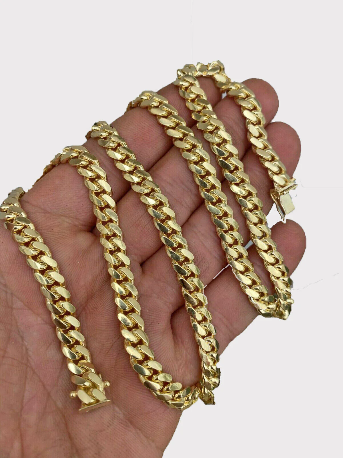 SOLID 14k Gold Miami Cuban link Chain Necklace 18"- 26" 3mm-6mm REAL 14kt Strong - Image 4