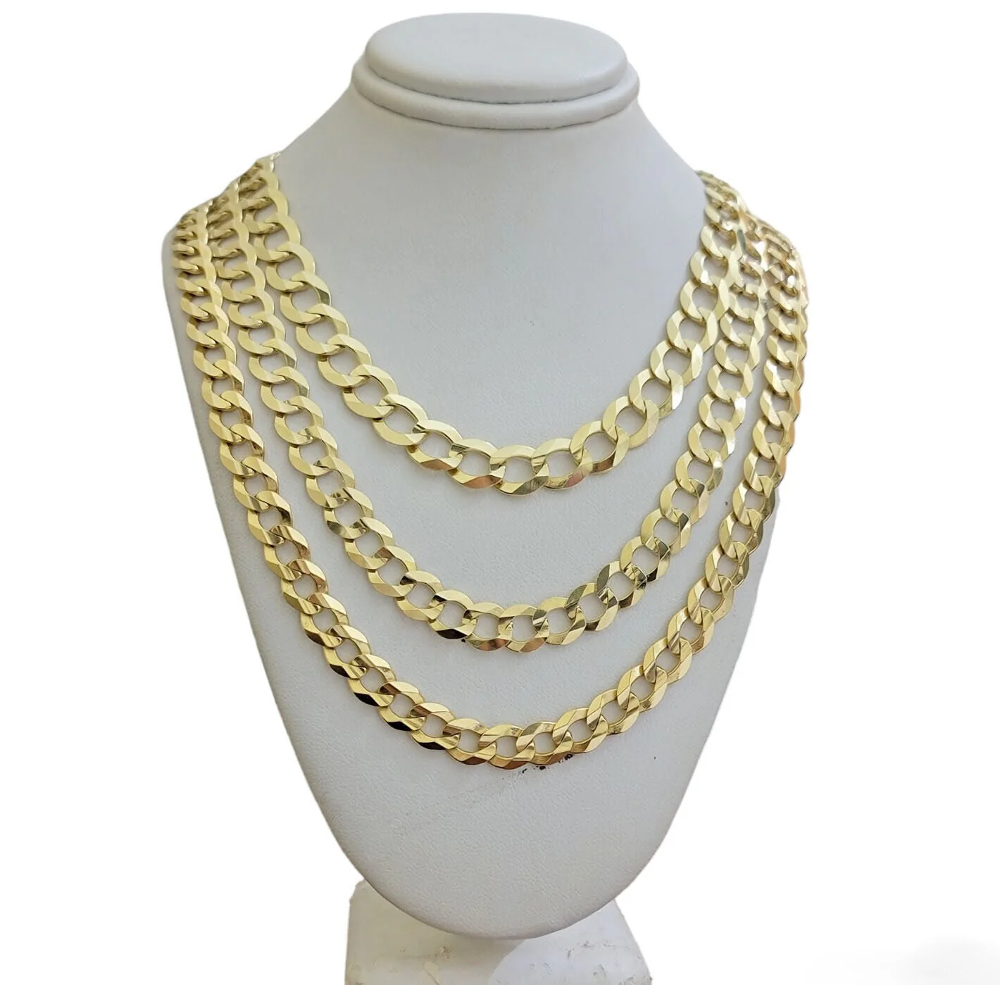 SOLID 14k Gold Necklace Cuban Curb Link Chain 9mm 10mm 11mm 18-30 Inch REAL 14kt - Image 9