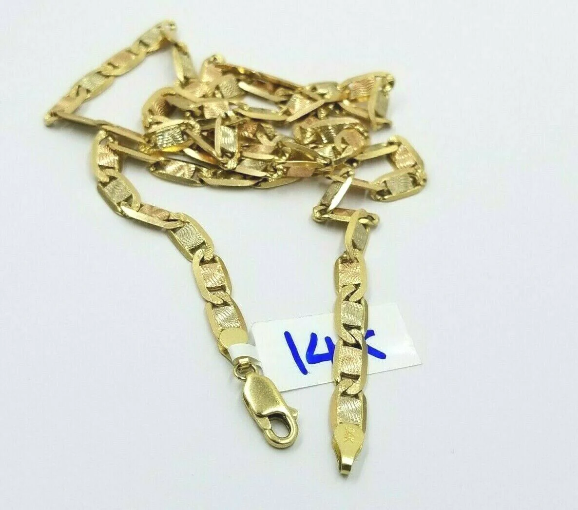 SOLID 14K Gold Necklace Men Women 5mm 18" 20" 22" 24" Heavy REAL 14KT Trio Gold - Image 4