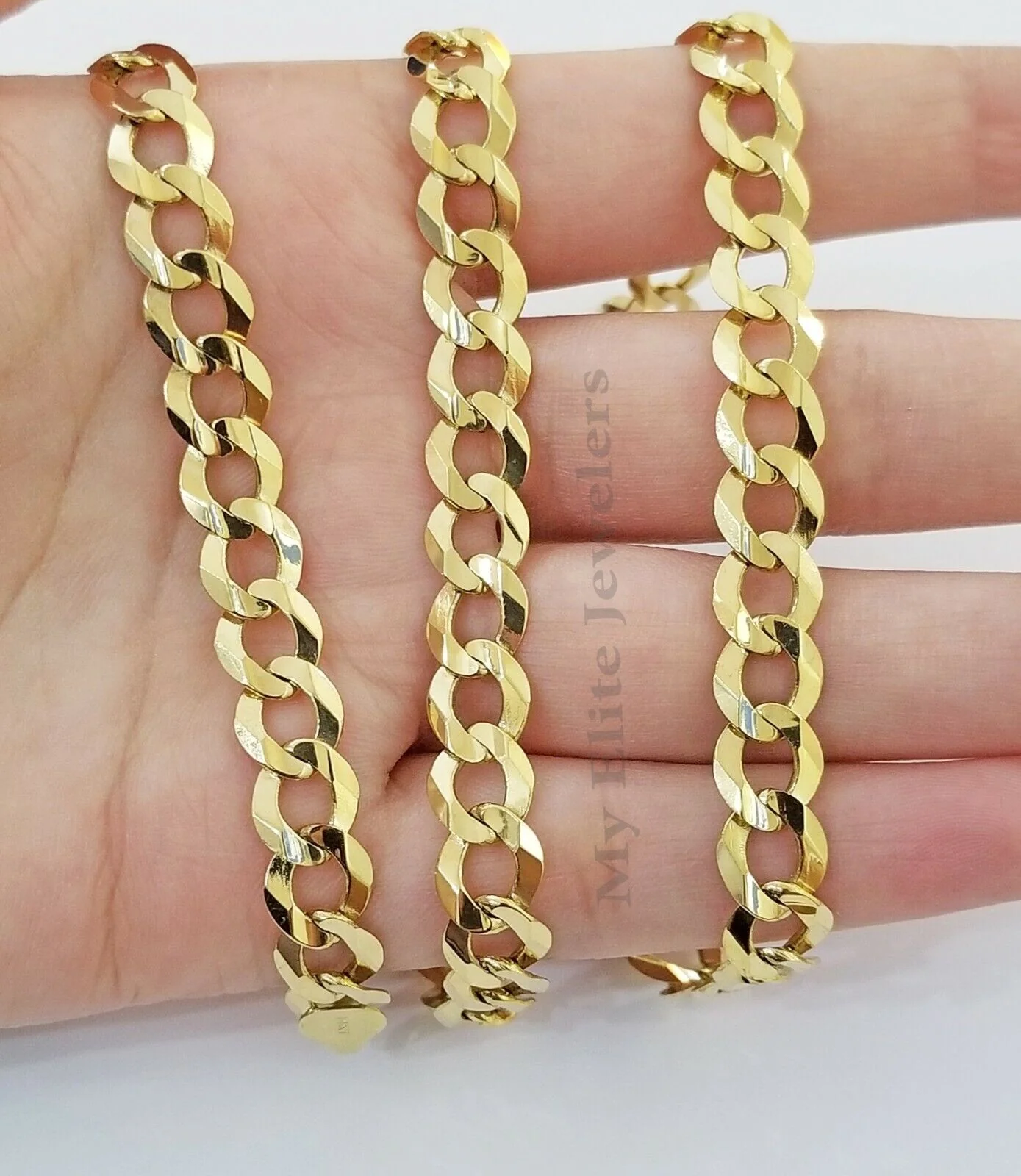 Solid 14k Yellow Gold Cuban Curb Link Chain 9mm Necklace 22" Real Gold Sale - Image 6