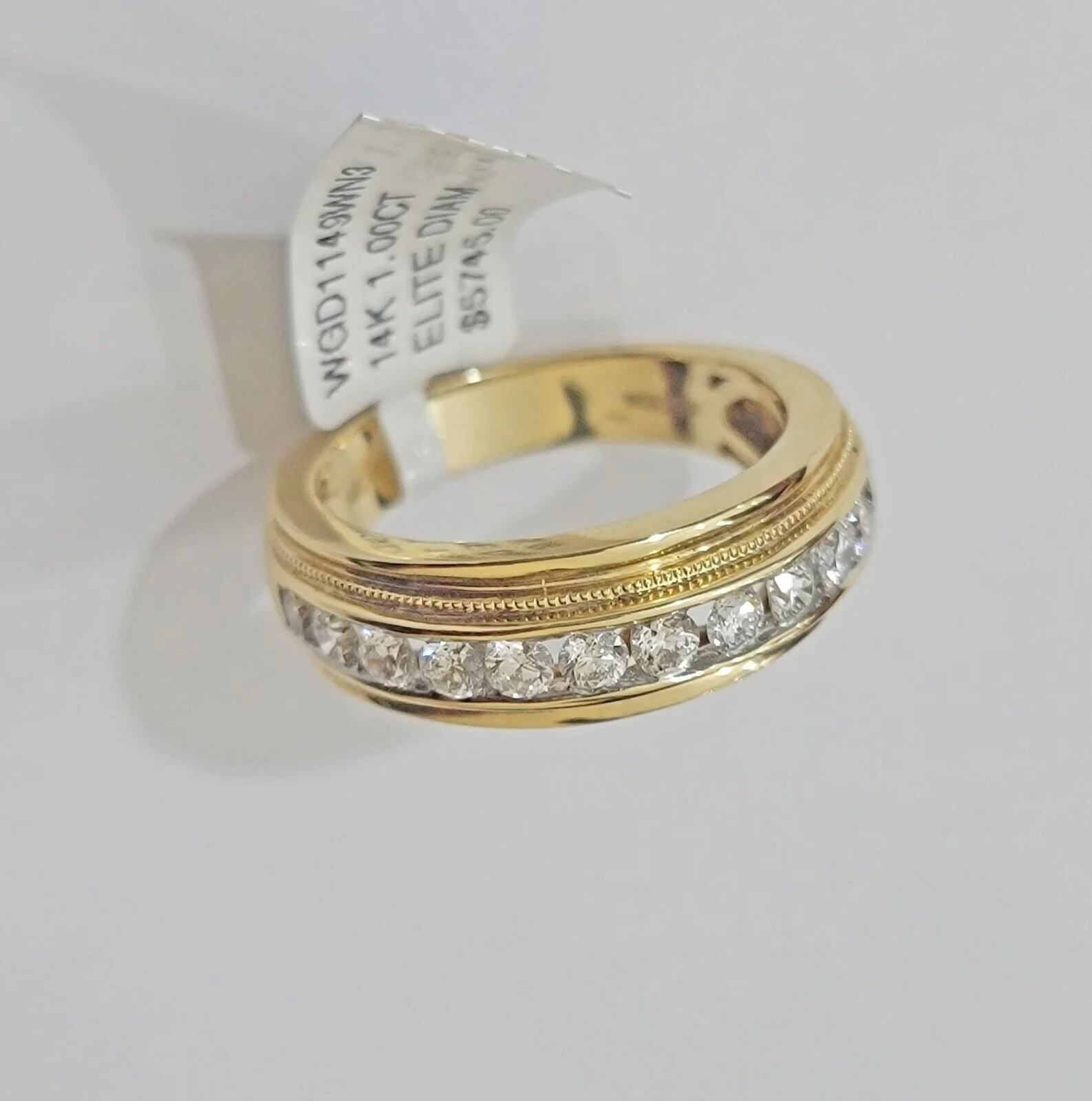 Solid 14k Yellow Gold Diamond Ring Men's Band 1CT Wedding Engagement Ring REAL Ring Sizes 6,7,8,9,10,11 & 12 - Image 7