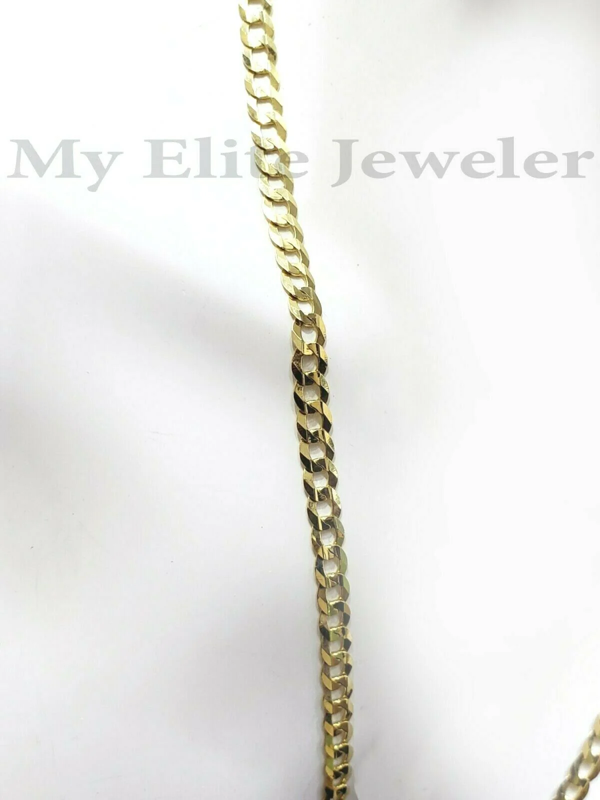 SOLID 14k Yellow Gold Ladies Chain Necklace 22 Inch Cuban Curb Link 3 MM Women - Image 5