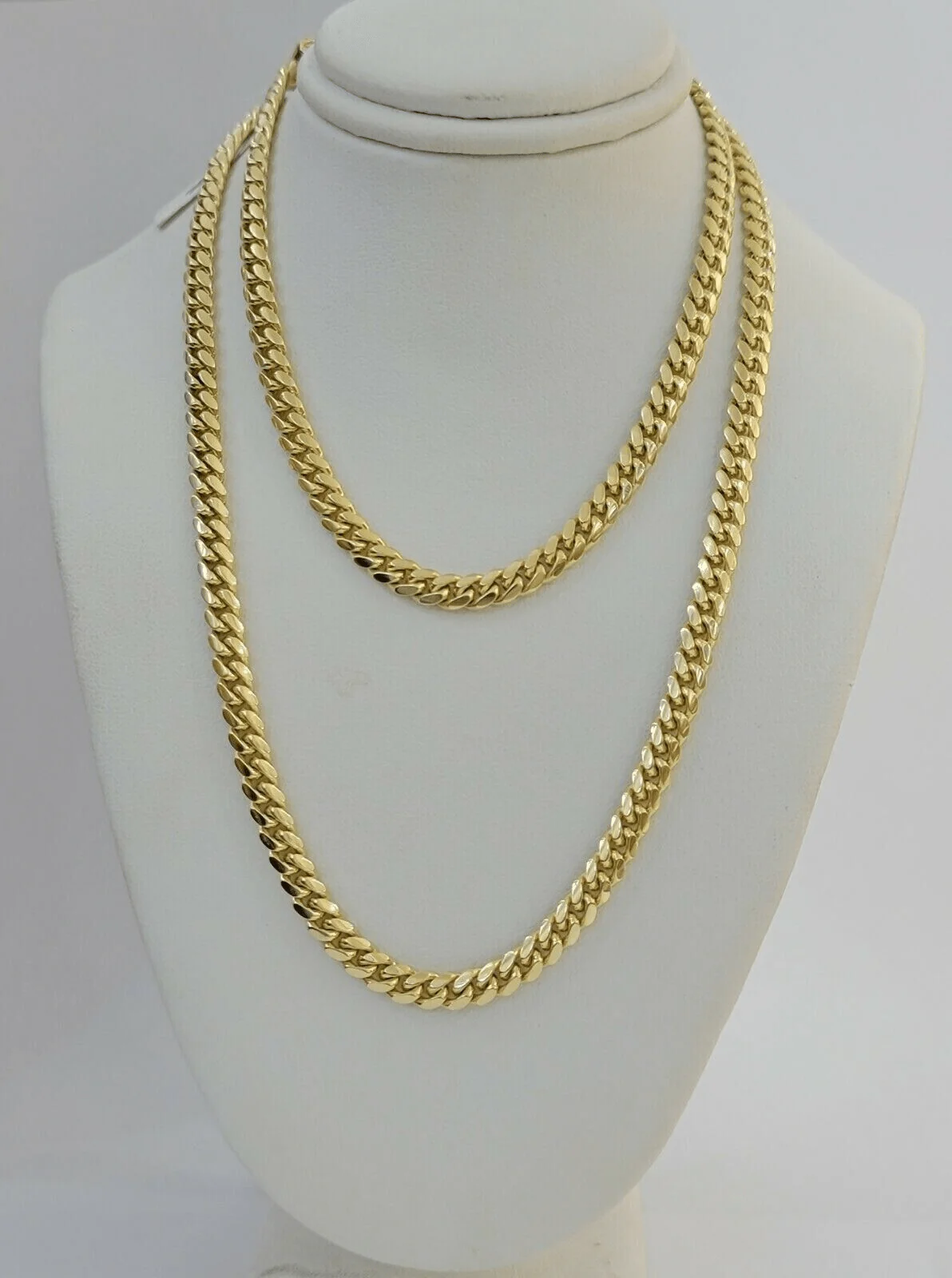 Solid 14k yellow Gold Miami Cuban link chain 24 Inch 4mm Necklace STRONG Links - Image 4