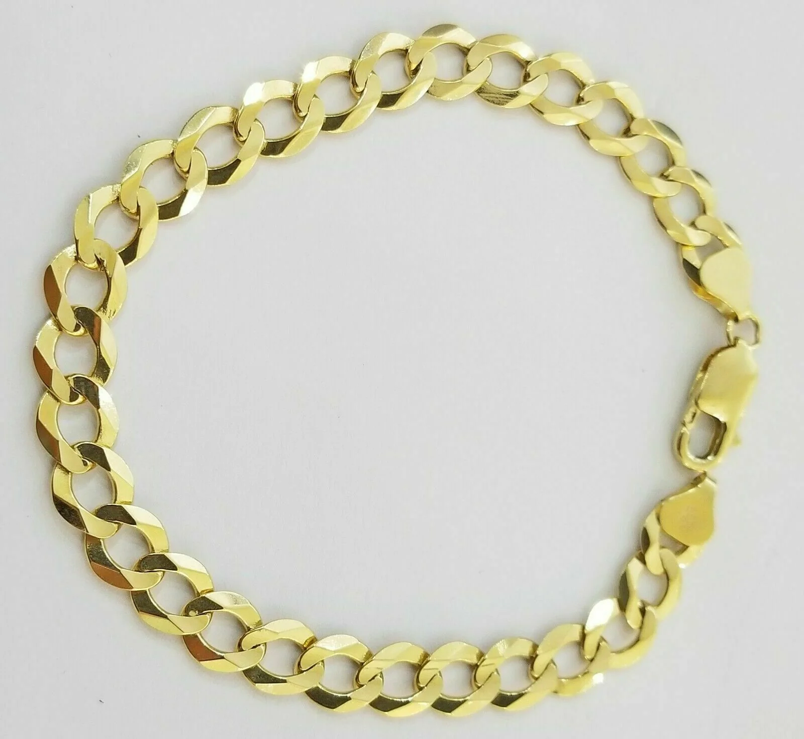 Solid 14K Yellow Gold Necklace Bracelet 3mm-10mm Curb Chain Cuban Link  7"- 30" - Image 13