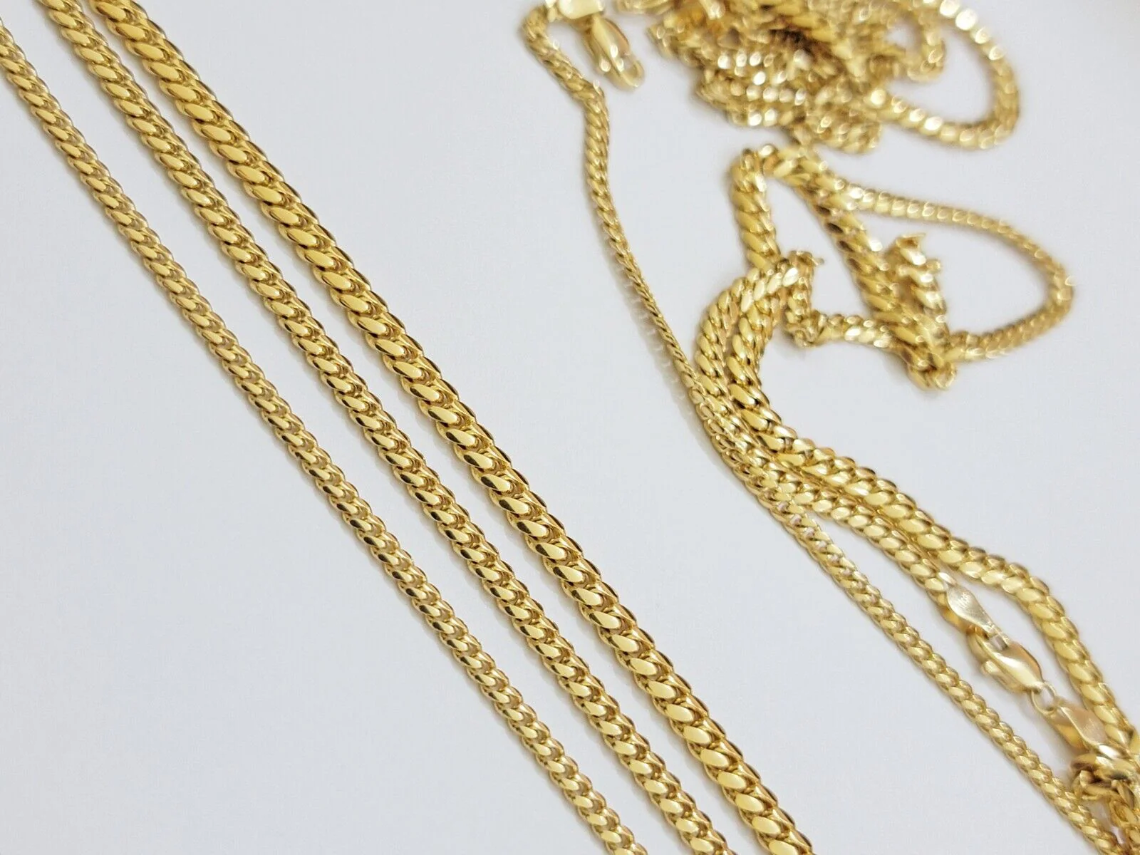 Solid 18k Gold Chain Necklace Miami Cuban Link 2.5mm-4mm 18"-26 Inch Real 18kt - Image 9