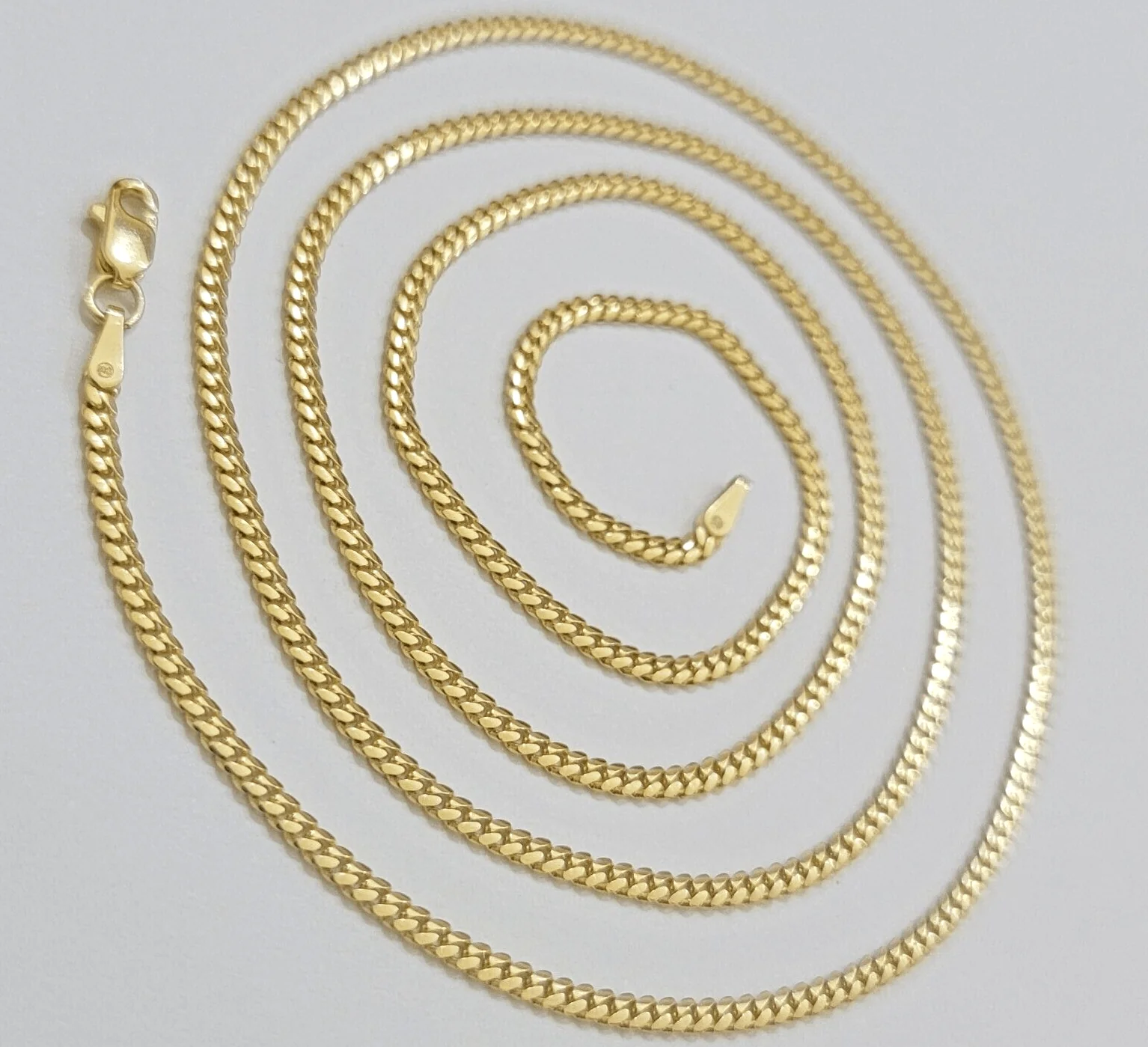 Solid 18k Gold Necklace Chain Miami Cuban Link 2.5mm 20 Inch Real 18kt Men Women - Image 3