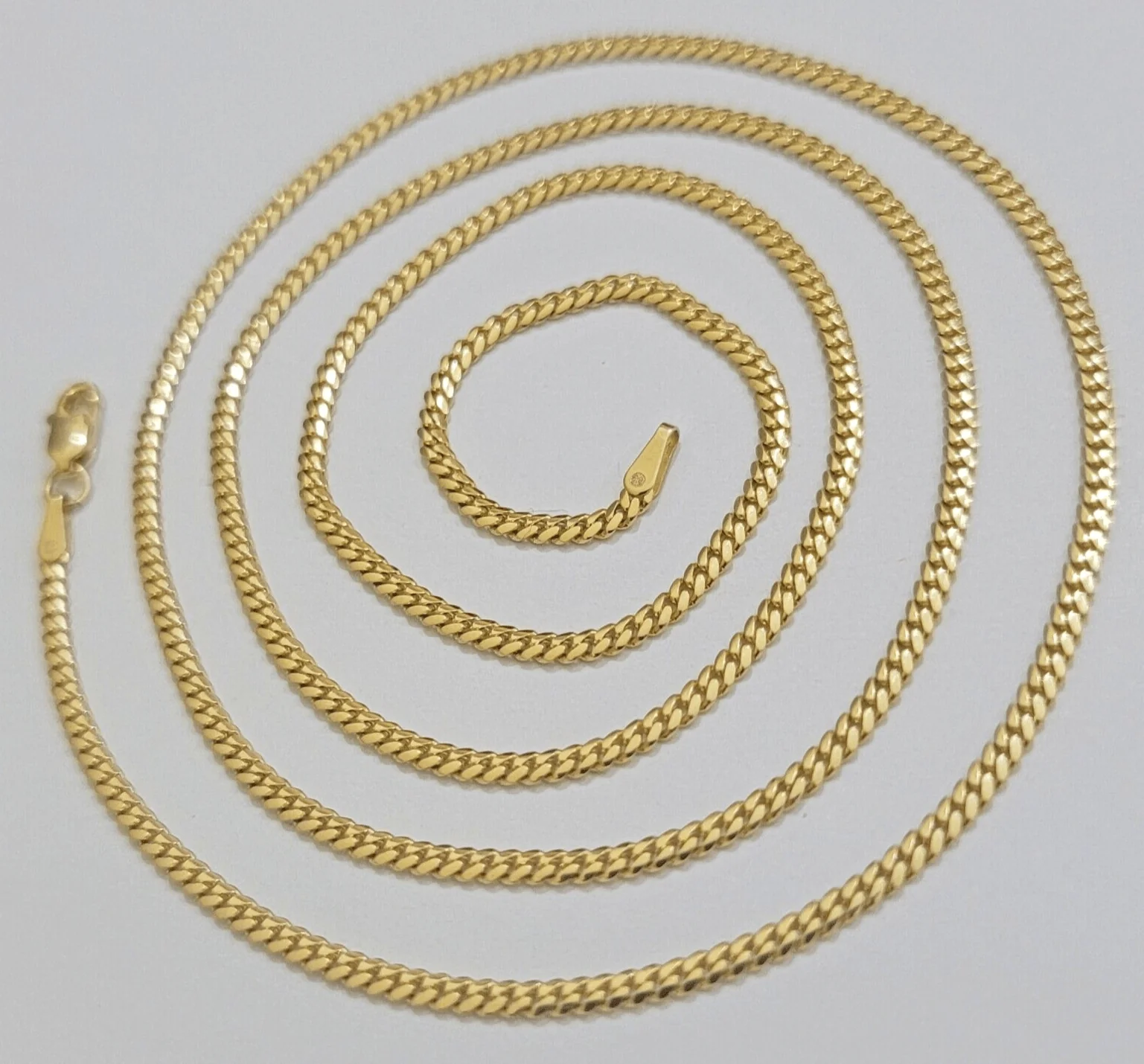 Solid 18k Gold Necklace Chain Miami Cuban Link 2.5mm 20 Inch Real 18kt Men Women - Image 5