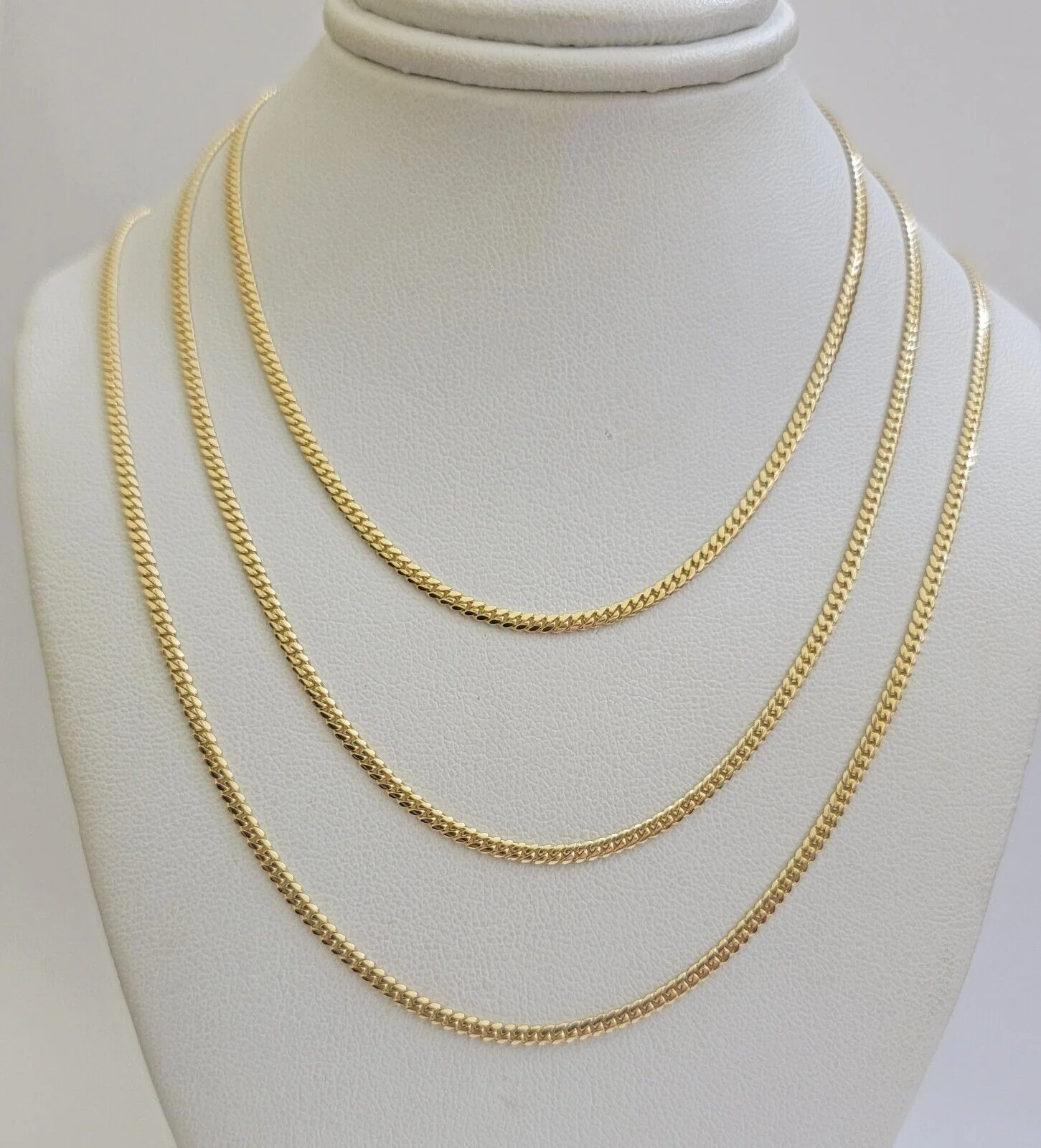 Solid 18k Gold Necklace Chain Miami Cuban Link 2.5mm 20 Inch Real 18kt Men Women - Image 6