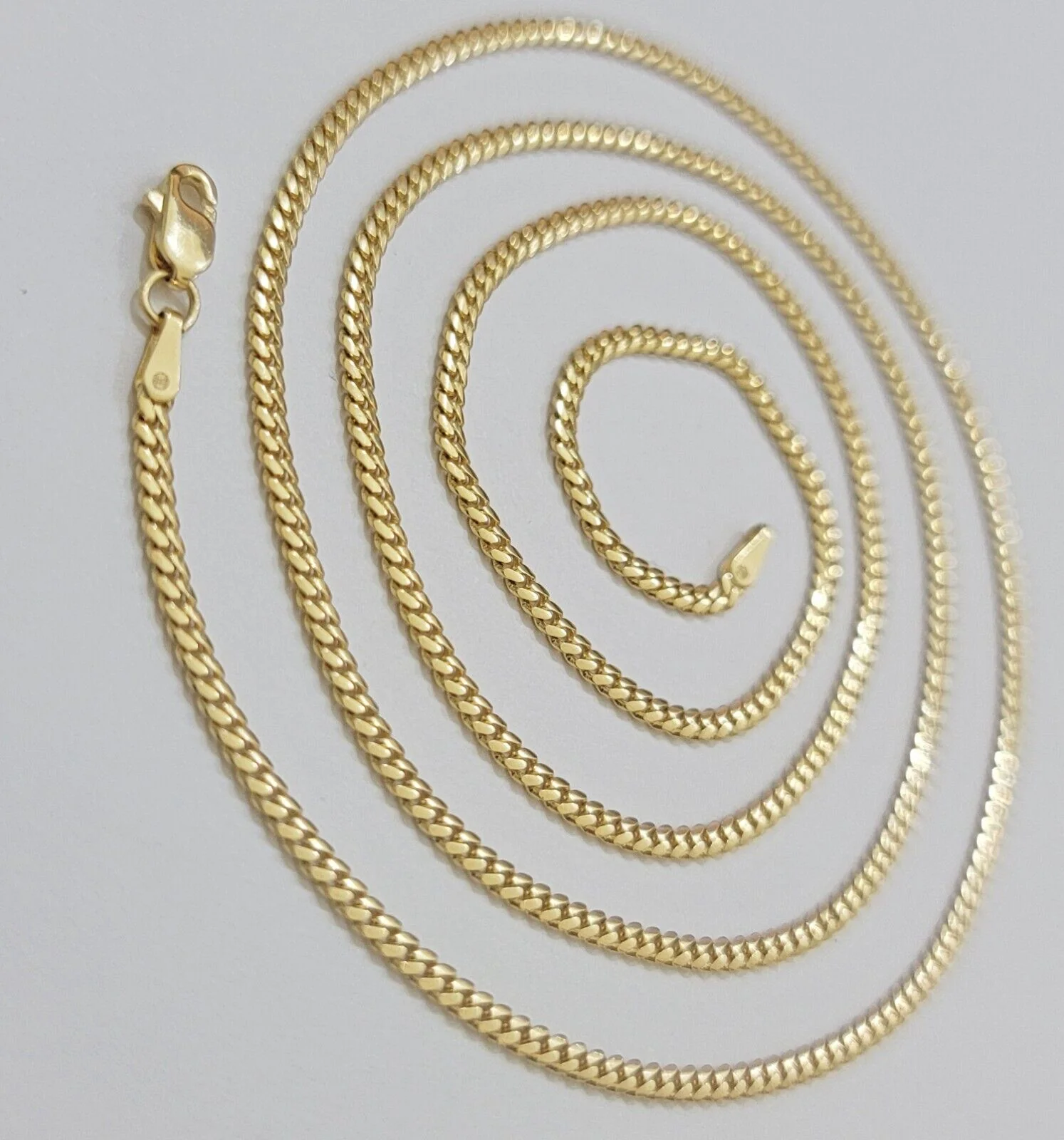 Solid 18k Gold Necklace Chain Miami Cuban Link 2.5mm 20 Inch Real 18kt Men Women - Image 7