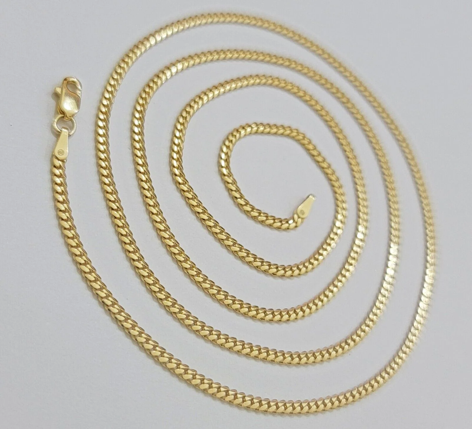 Solid 18k Gold Necklace Chain Miami Cuban Link 2.5mm 22 Inch Real 18kt Men Women - Image 2
