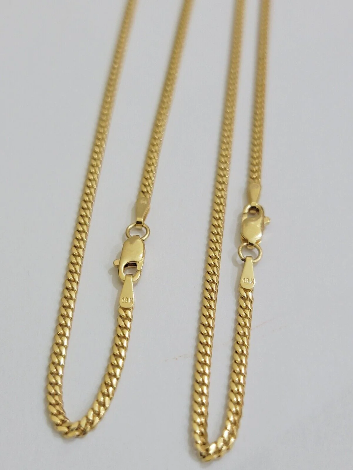 Solid 18k Gold Necklace Chain Miami Cuban Link 2.5mm 24 Inch Real 18kt Men Women - Image 5
