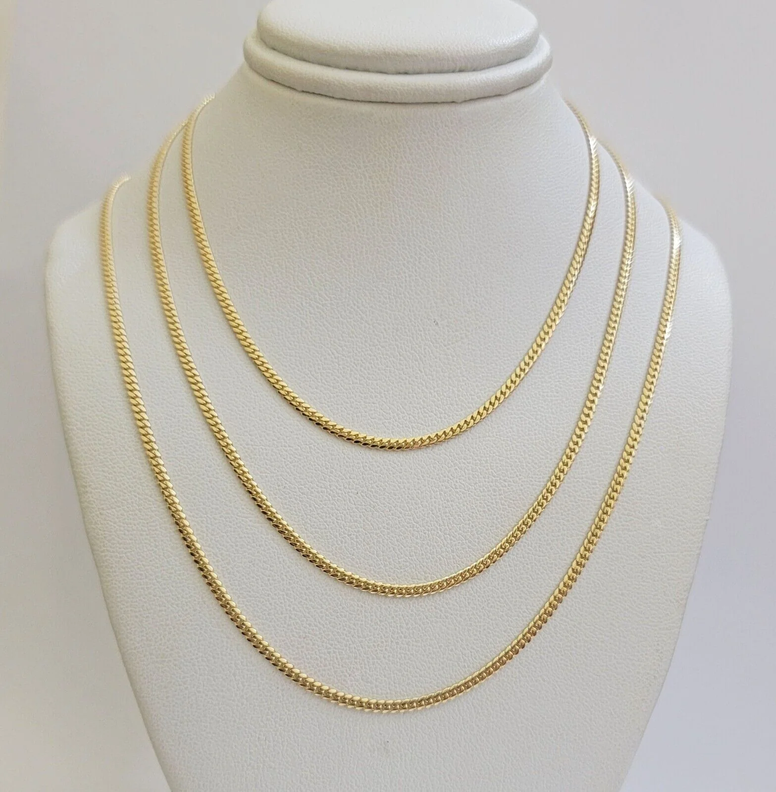 Solid 18k Gold Necklace Chain Miami Cuban Link 2mm 18 Inch Real 18kt Yellow Gold - Image 10