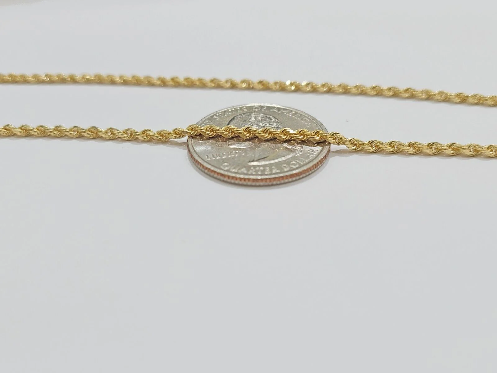 Solid 18k Gold Rope Chain Necklace 2mm 20'' Inch Real Men Women, 18ktYellow Gold - Image 8