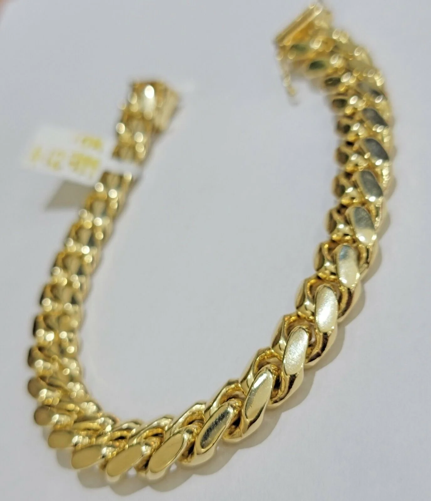 Solid Gold Cuban Link Bracelet 10mm 8" 10k Yellow Gold Miami Cuban Box Lock REAL - Image 2