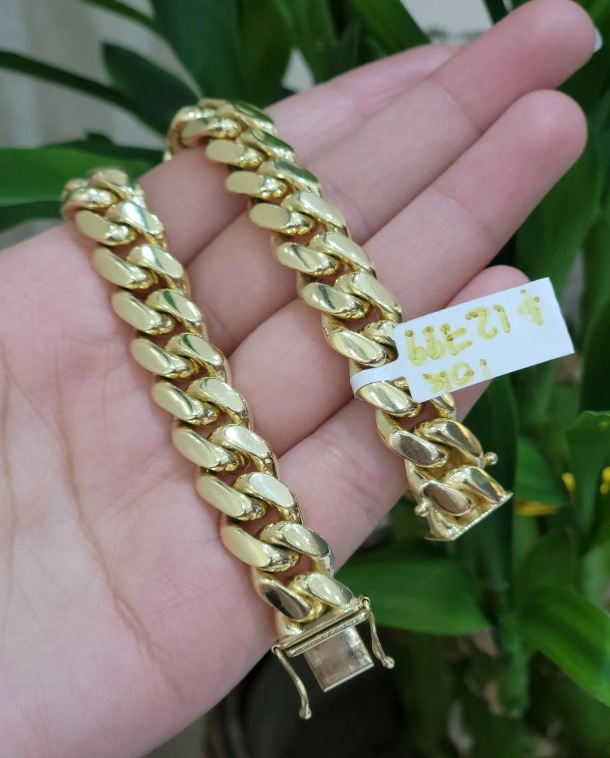 Solid Gold Cuban Link Bracelet 10mm 8" 10k Yellow Gold Miami Cuban Box Lock REAL - Image 5