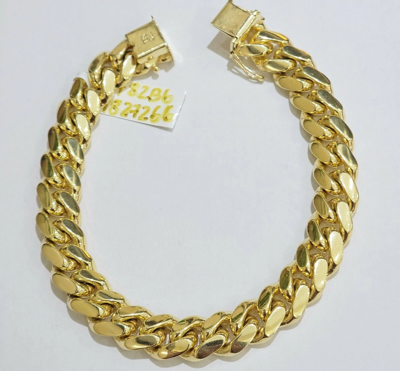 Solid Gold Cuban Link Bracelet 10mm 8.5" 10k Yellow Gold Miami Cuban Box Lc REAL - Image 5