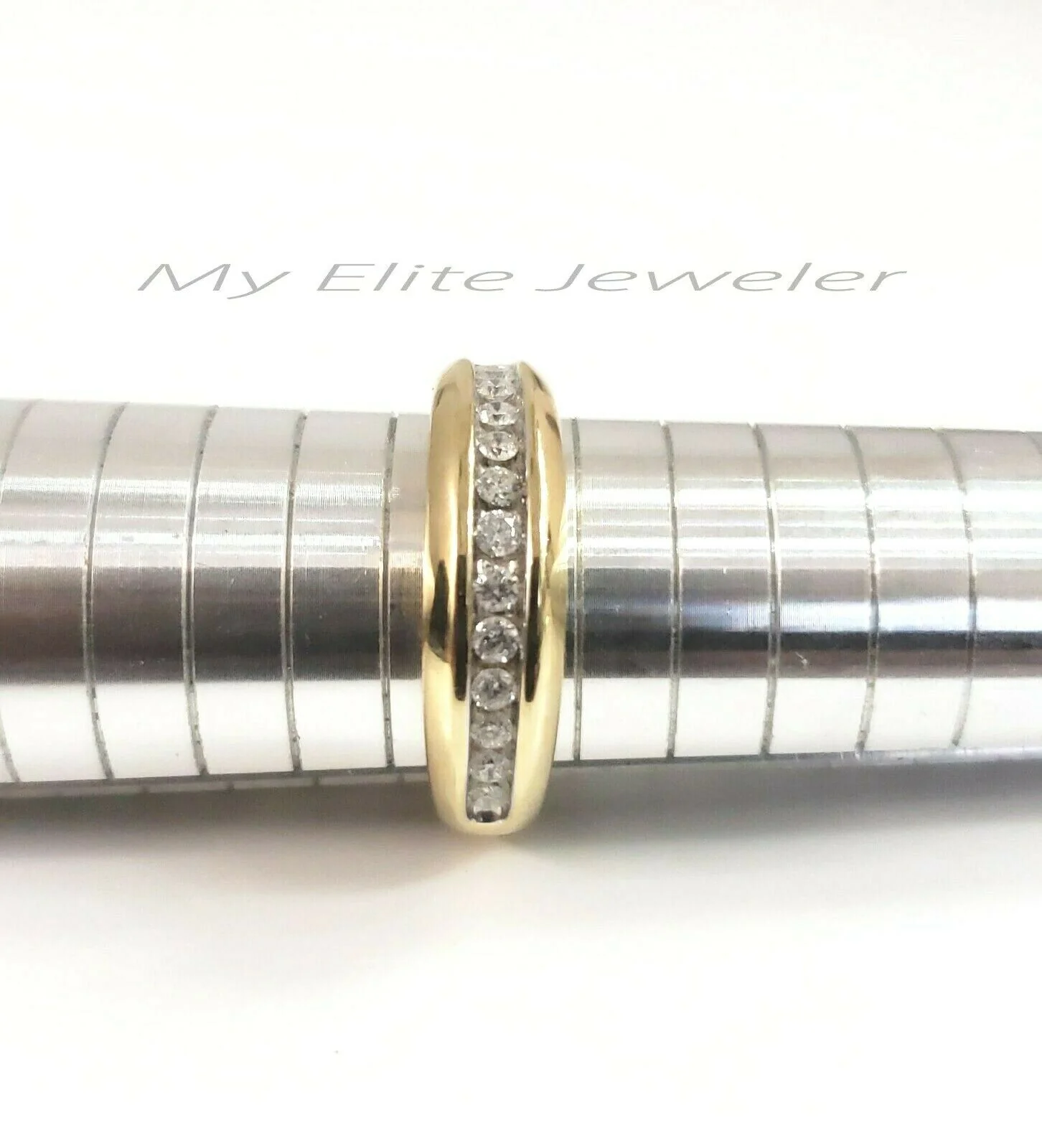 SOLID Gold Mens Diamond Ring Band 10k Yellow Gold Engagement Wedding Anniversary Ring Sizes 6,7,8,9,10,11 & 12 - Image 6