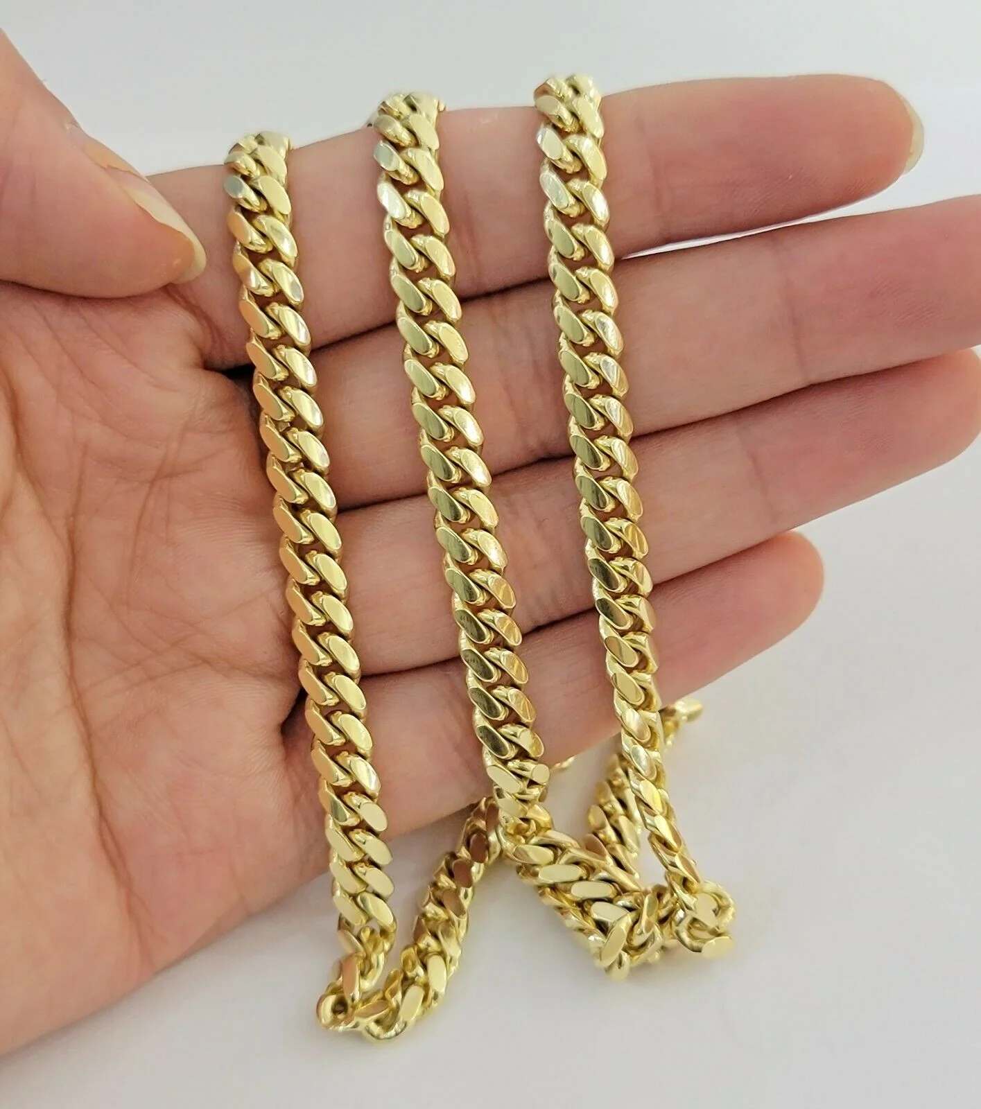 Solid REAL 10k Gold Miami Cuban Link Chain 24" 6mm Men Necklace 10kt Yellow Gold - Image 3