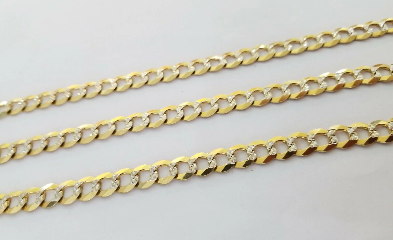 Solid REAL Yellow Gold 10k Cuban Curb Link necklace 8mm gold chain w diamond cut - Image 10