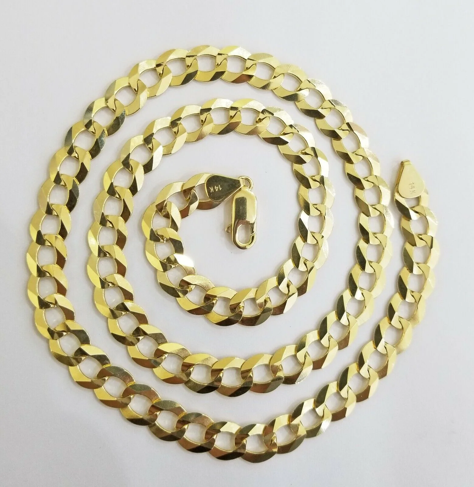 Solid REAL Yellow Gold 14k Gold Cuban Curb Link Chain 24 inch Necklace 10mm - Image 5
