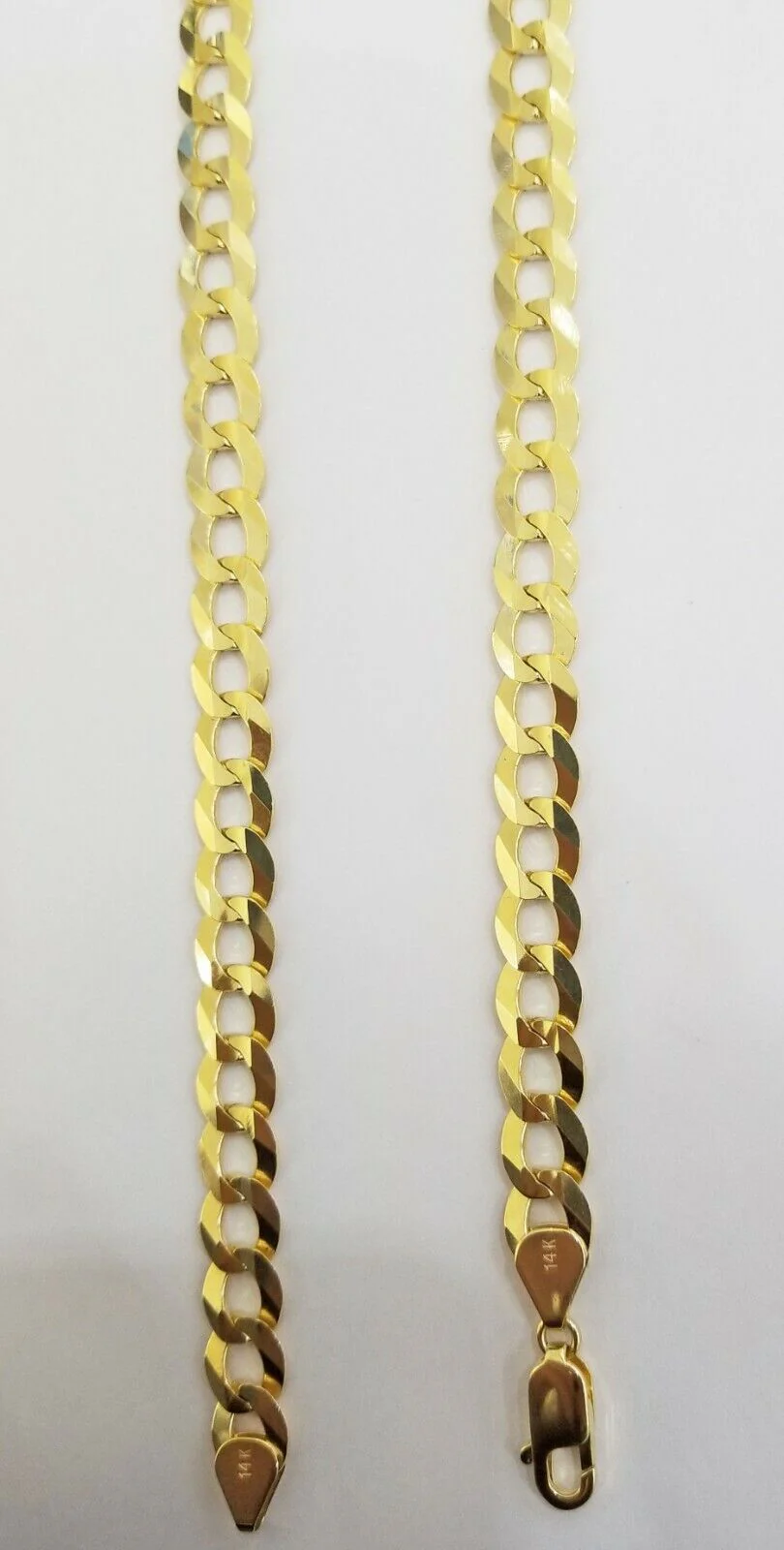 Solid REAL Yellow Gold 14k Gold Cuban Curb Link Chain 24 inch Necklace 10mm - Image 6